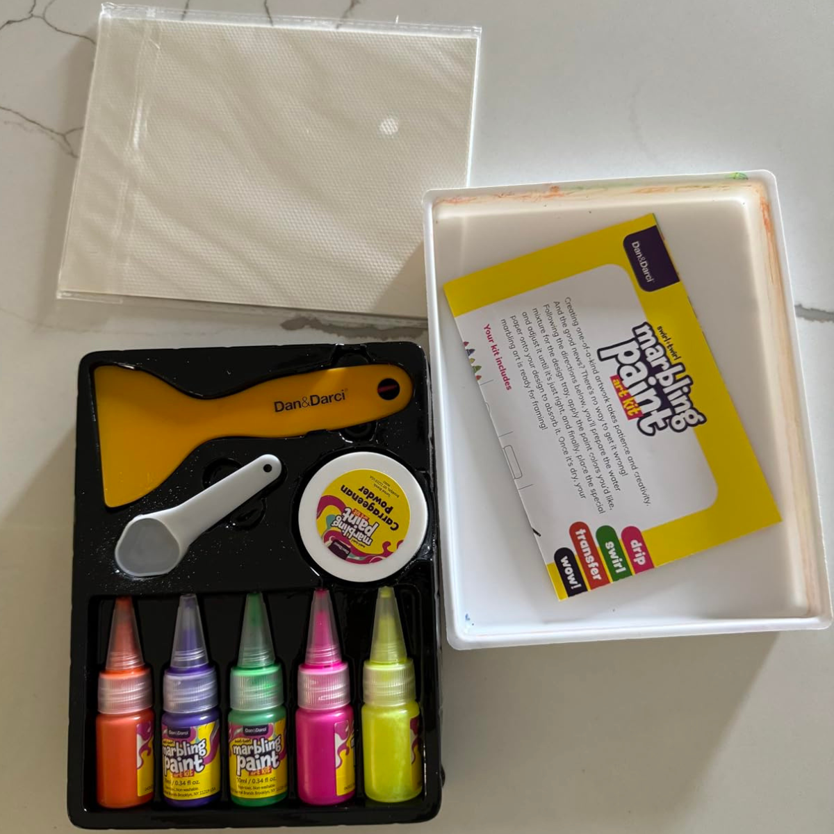 Marbling Paint Art Kit - Σετ δημιουργικών κατασκευών – Ιδέες δώρων, δραστηριότητες, παιχνίδια (6-12 ετών)