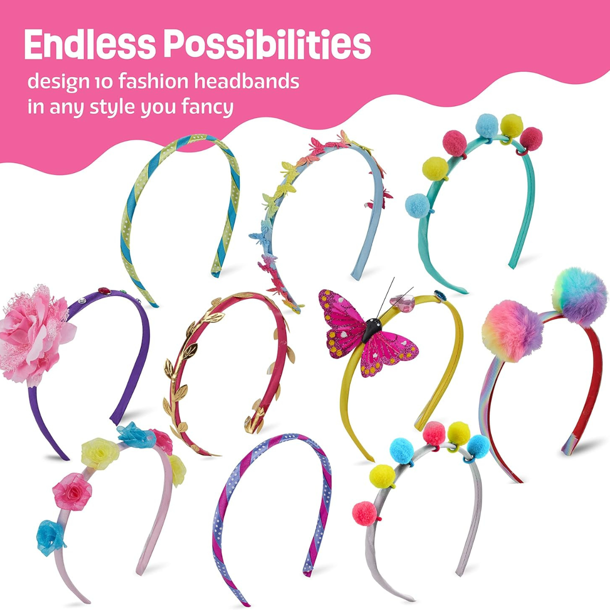 Pretty Me Headband - Σετ κατασκευής για κορίτσια - Δώρο χειροτεχνίας (5-12 ετών)