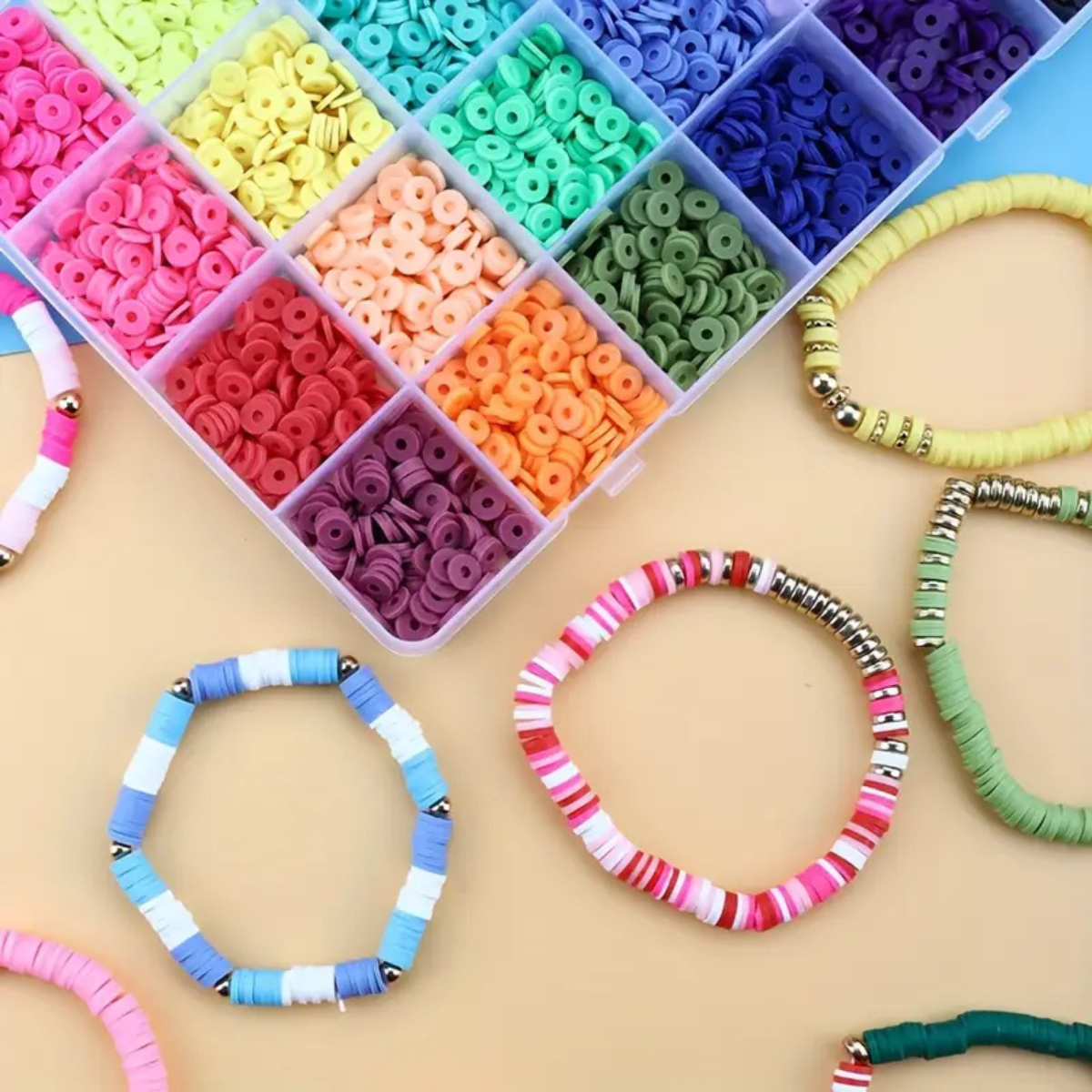 Dowsabel Clay Beads Bracelet - Σετ κατασκευής για αρχάριους (6–13 ετών)