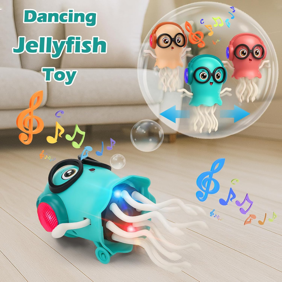 Vodolo Electric Dancing Jellyfish – Φωτιζόμενο Παιχνίδι με LED & Αυτόματη Κίνηση για Νερό & Μπάνιο