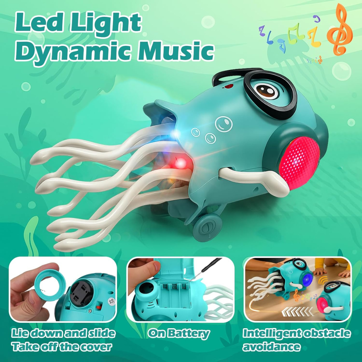 Vodolo Electric Dancing Jellyfish – Φωτιζόμενο Παιχνίδι με LED & Αυτόματη Κίνηση για Νερό & Μπάνιο