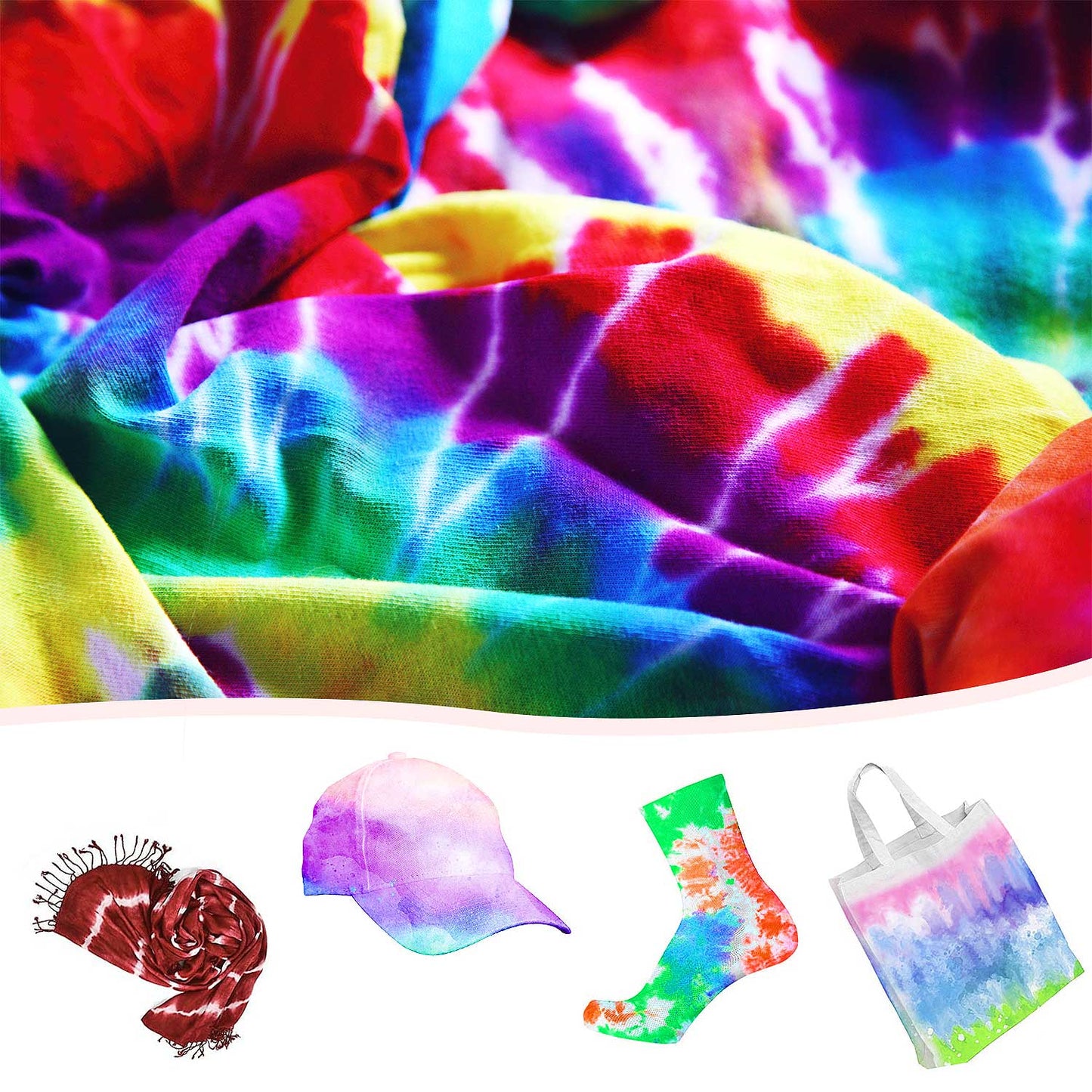 Σετ Βαφής Tie-Dye 24 Χρωμάτων – Απελευθέρωσε τη δημιουργικότητα!