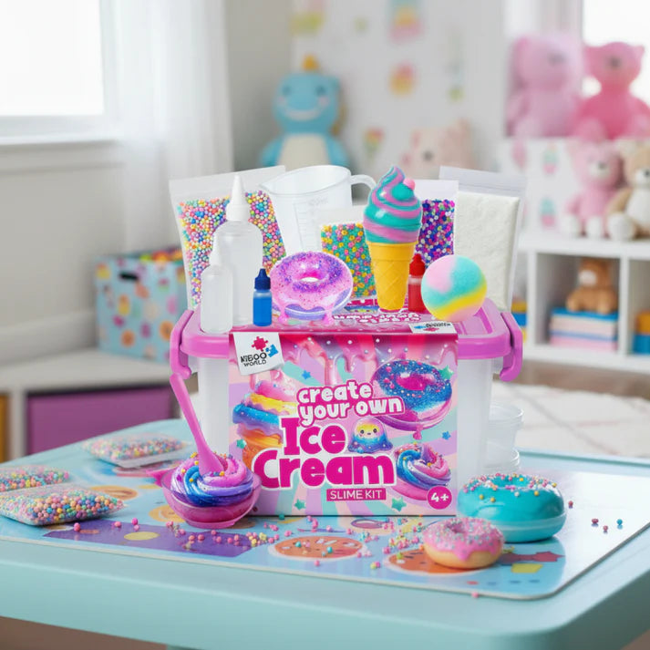 Σετ Δημιουργικού SLIME 19 τεμαχίων | Παγωτο-διασκέδαση