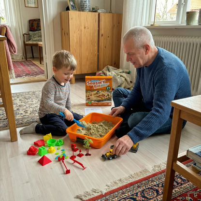 Αισθητηριακό σετ παιχνιδιού με μαγνητική άμμο και φωσφορίζουσες πέτρες | Εργοτάξιο | για παιδιά 3+