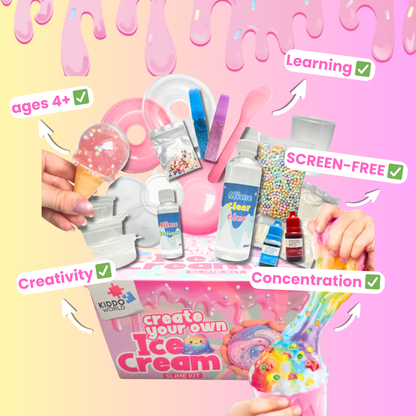 Σετ Δημιουργικού SLIME 19 τεμαχίων | Παγωτο-διασκέδαση