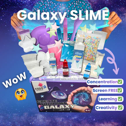 Galaxy Slime – φτιάξε λαμπερό διαστημικό slime που φωσφορίζει στο σκοτάδι! (4+ ετών)