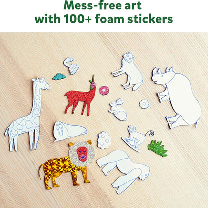 Foil Fun: Κόσμος των Ζώων | Δημιουργικό σετ χωρίς ακαταστασία (για παιδιά 4–9 ετών)