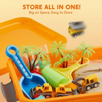 Αισθητηριακό σετ παιχνιδιού με μαγνητική άμμο και φωσφορίζουσες πέτρες | Εργοτάξιο | για παιδιά 3+