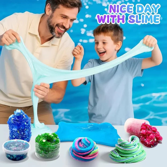 Slime σετ 3 σε 1 – Galaxy Slime, Ice Cream Slime και Mermaid Ocean Slime! (4+ ετών)