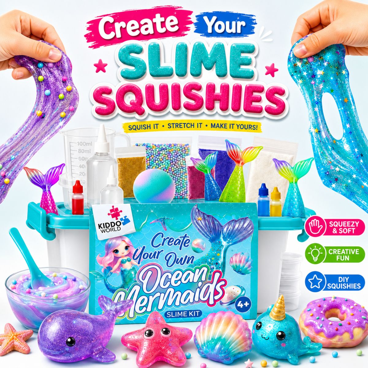 DIY Slime Squishies – Γοργόνα (4+ ετών)