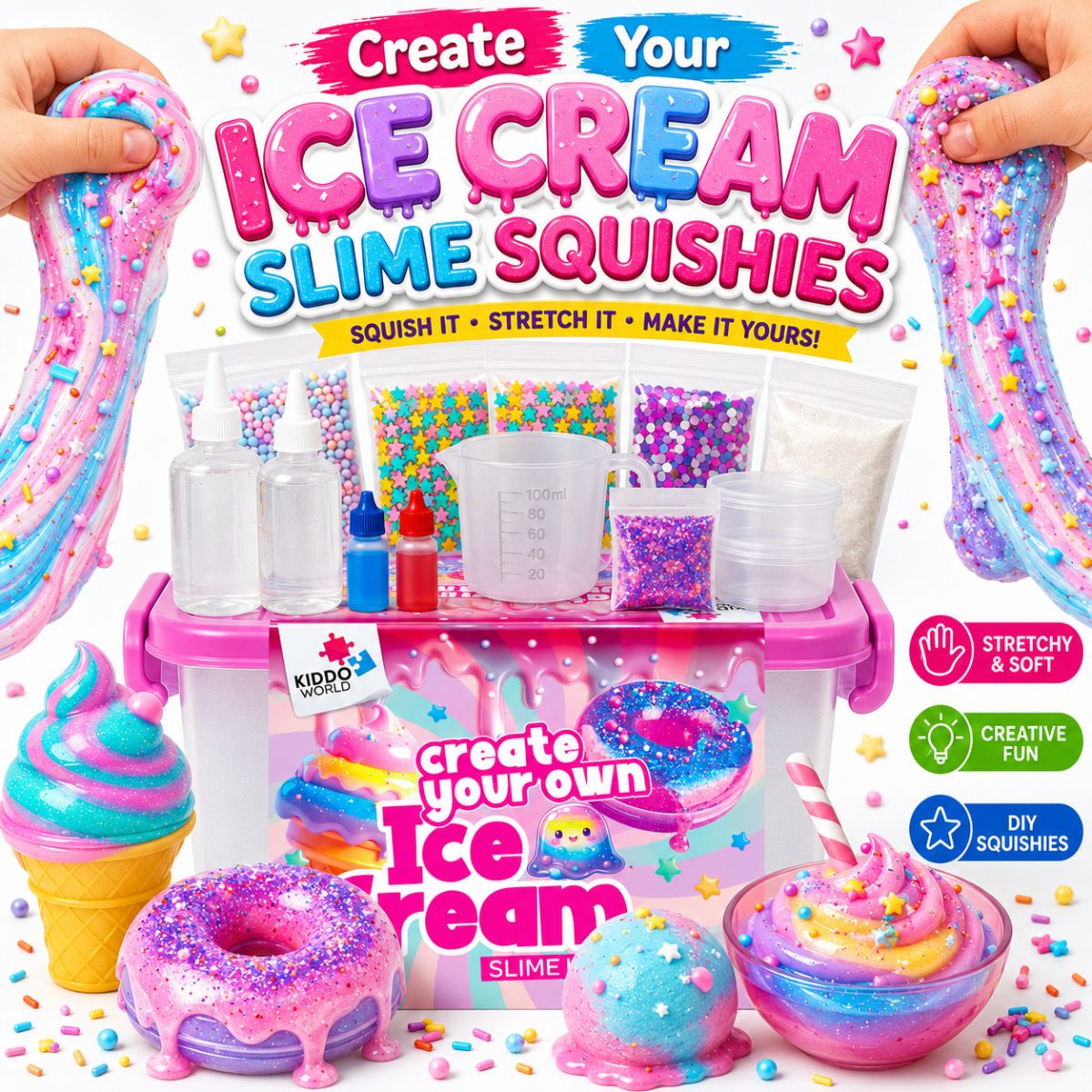 DIY Slime Squishies – Παγωτό (4+ ετών)