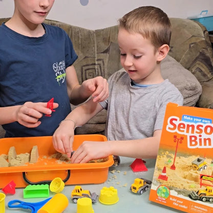 Αισθητηριακό σετ με μαγνητική άμμο & φωσφορίζοντα πετραδάκια | Εργοτάξιο & εκσκαφείς