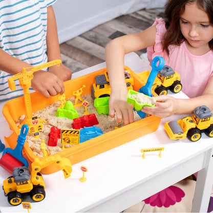 Αισθητηριακό σετ με μαγνητική άμμο & φωσφορίζοντα πετραδάκια | Εργοτάξιο & εκσκαφείς