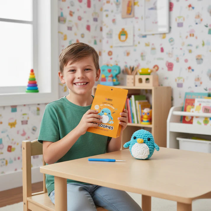 Σετ πλεξίματος για αρχάριους | Πιγκουίνος Όλι