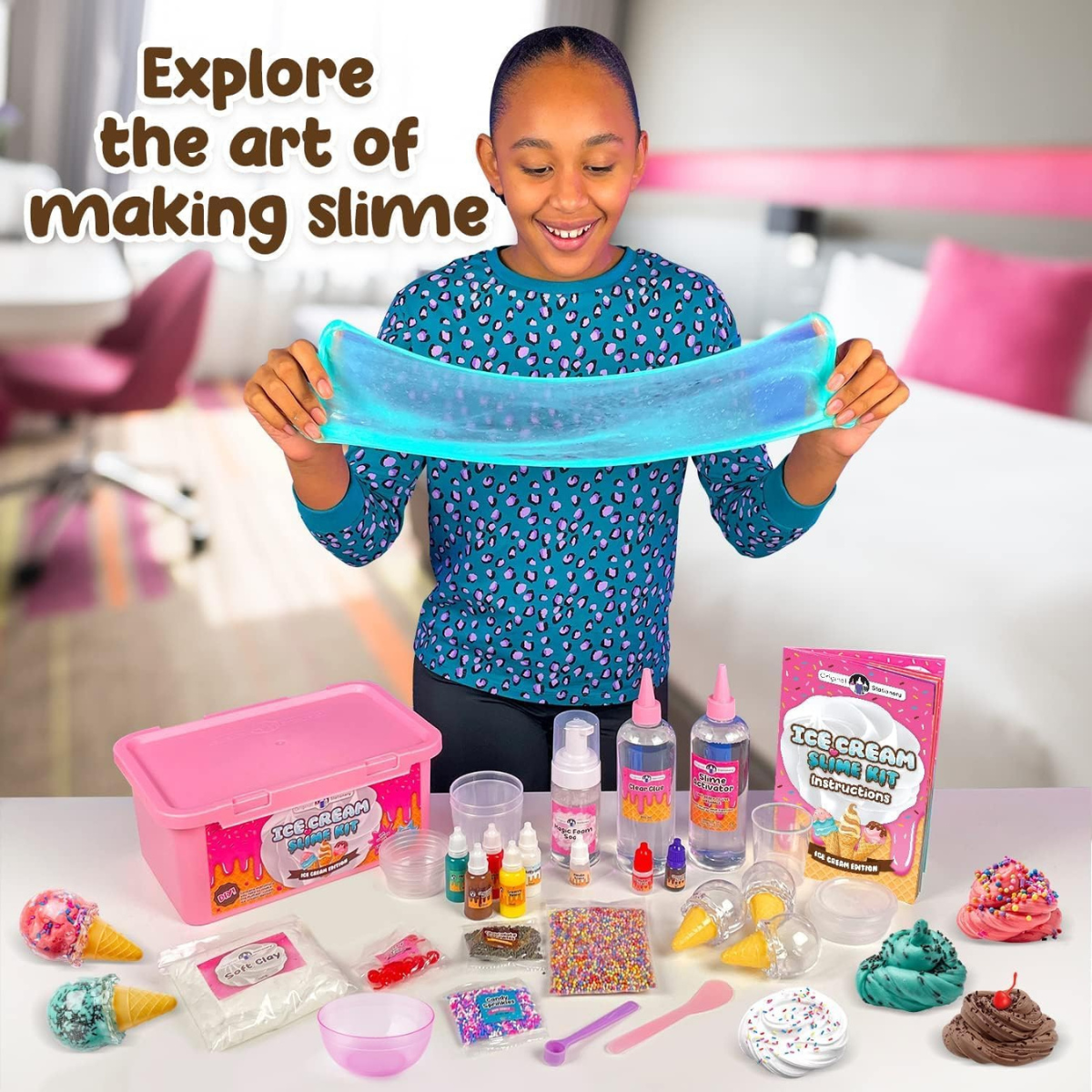 Σετ Fluffy Slime με γκλίτερ και αξεσουάρ (6+ ετών)