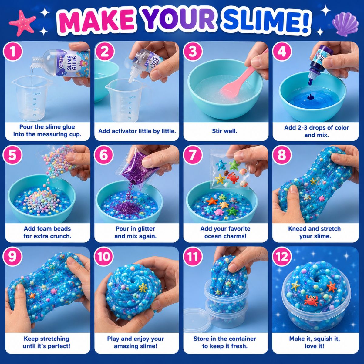 DIY Slime Squishies – Γοργόνα (4+ ετών)