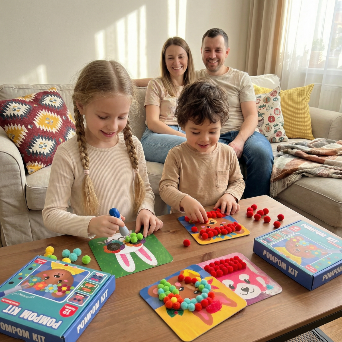 ΑΙΣΘΗΤΗΡΙΑΚΟ ΔΗΜΙΟΥΡΓΙΚΟ ΠΑΚΕΤΟ: Pom Pom Kit & Tufting Kit