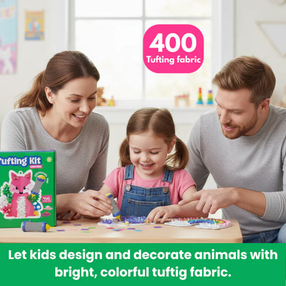 Tufting Kit | Αισθητηριακό δημιουργικό παιχνίδι με χρωματιστά νήματα | για παιδιά 4+