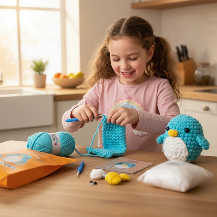 Σετ πλεξίματος για αρχάριους | Πιγκουίνος Όλι