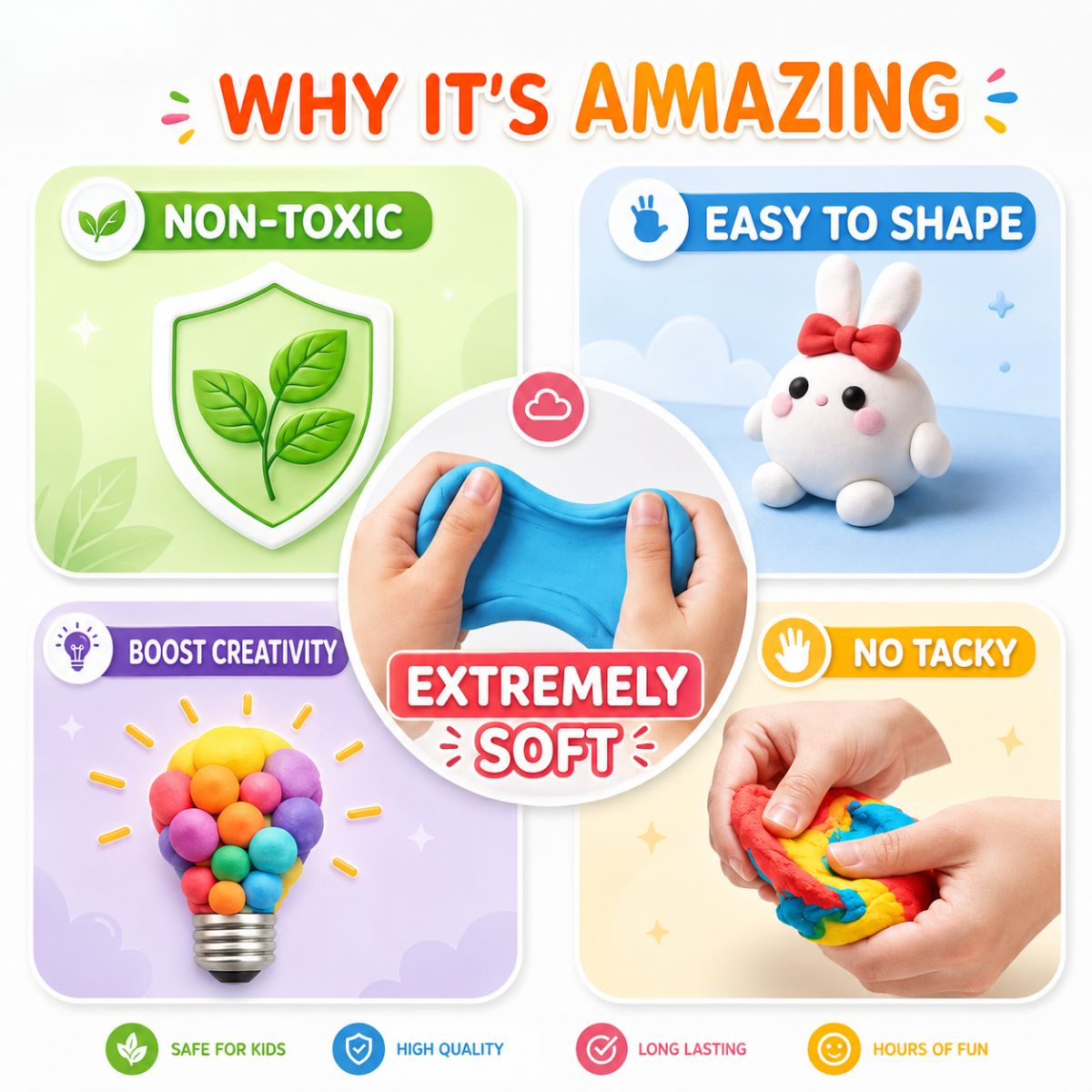 Σετ DIY Squishy Clay 64 τεμαχίων (4+ ετών)