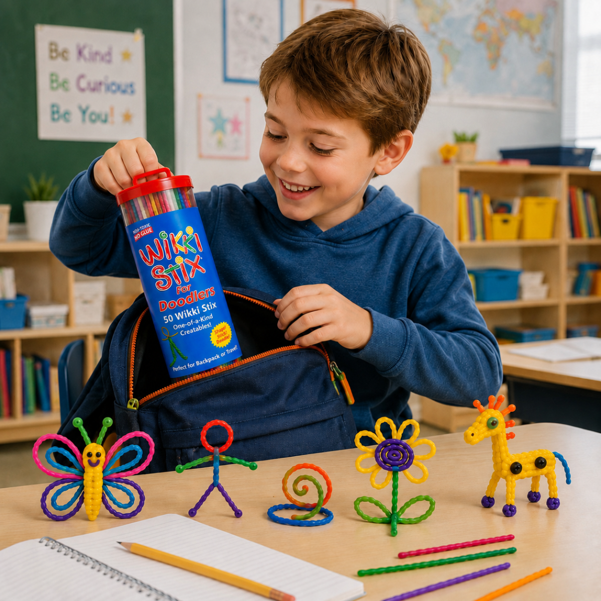 Wikki Stix Μαγικά κηρωμένα κορδόνια (σετ 50 τεμαχίων, 3+ ετών)