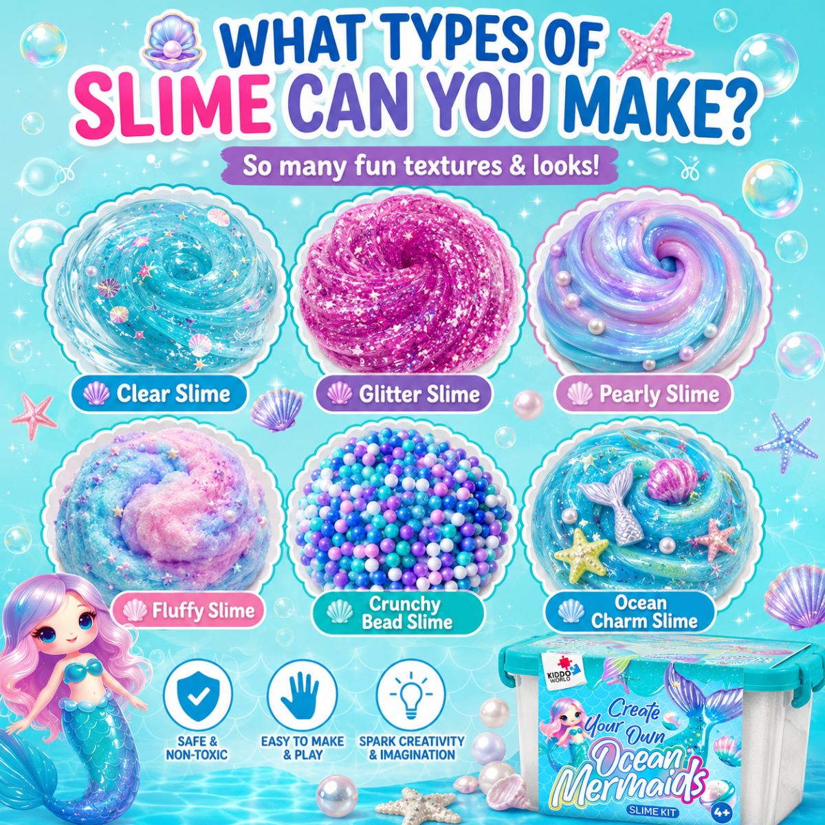 DIY Slime Squishies – Γοργόνα (4+ ετών)