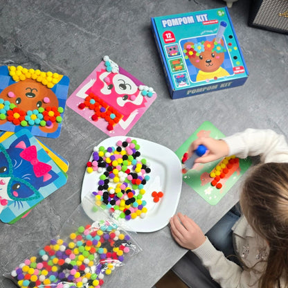 Δημιουργικό σετ Pom Pom με ζώα