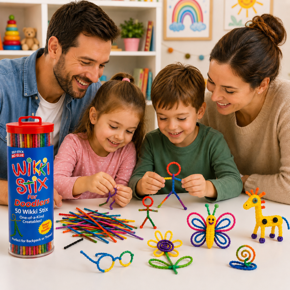 Wikki Stix Μαγικά κηρωμένα κορδόνια (σετ 50 τεμαχίων, 3+ ετών)