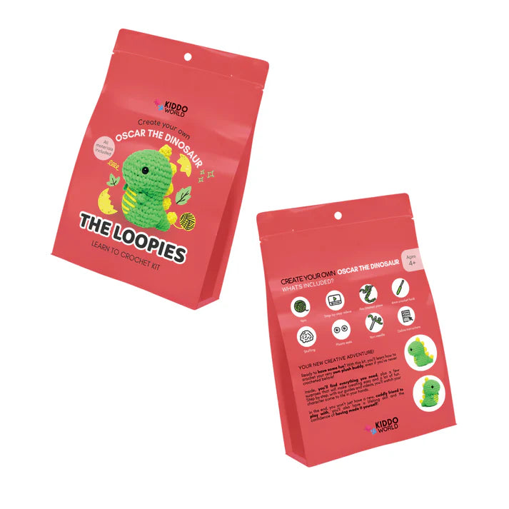 Σετ για πλέξιμο για αρχάριους | Δεινόσαυρος Όσκαρ | Κατάλληλο για 10+