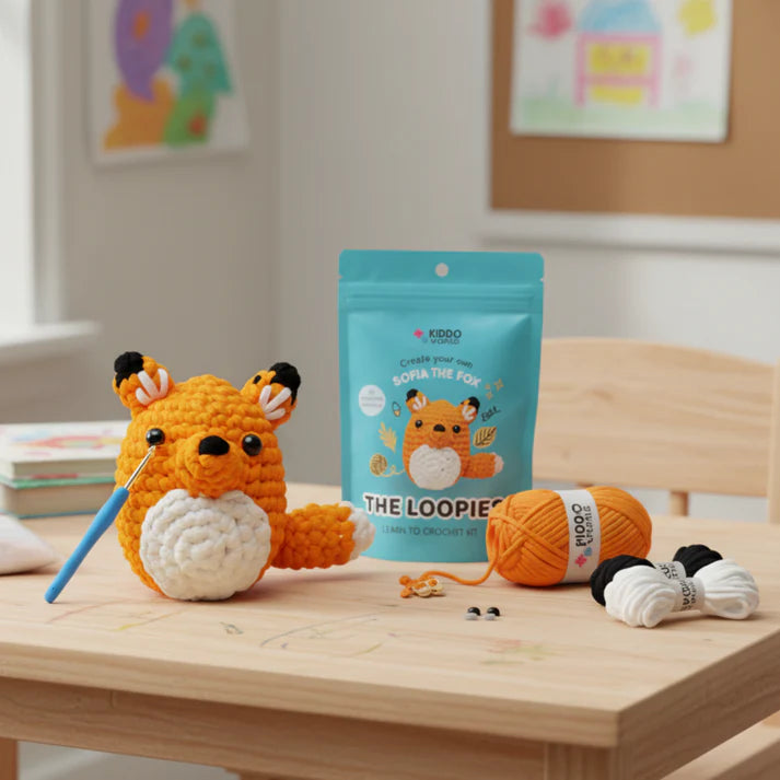 Σετ πλεξίματος για αρχάριους | Αλεπού Σοφία | Κατάλληλο για ηλικίες 10+