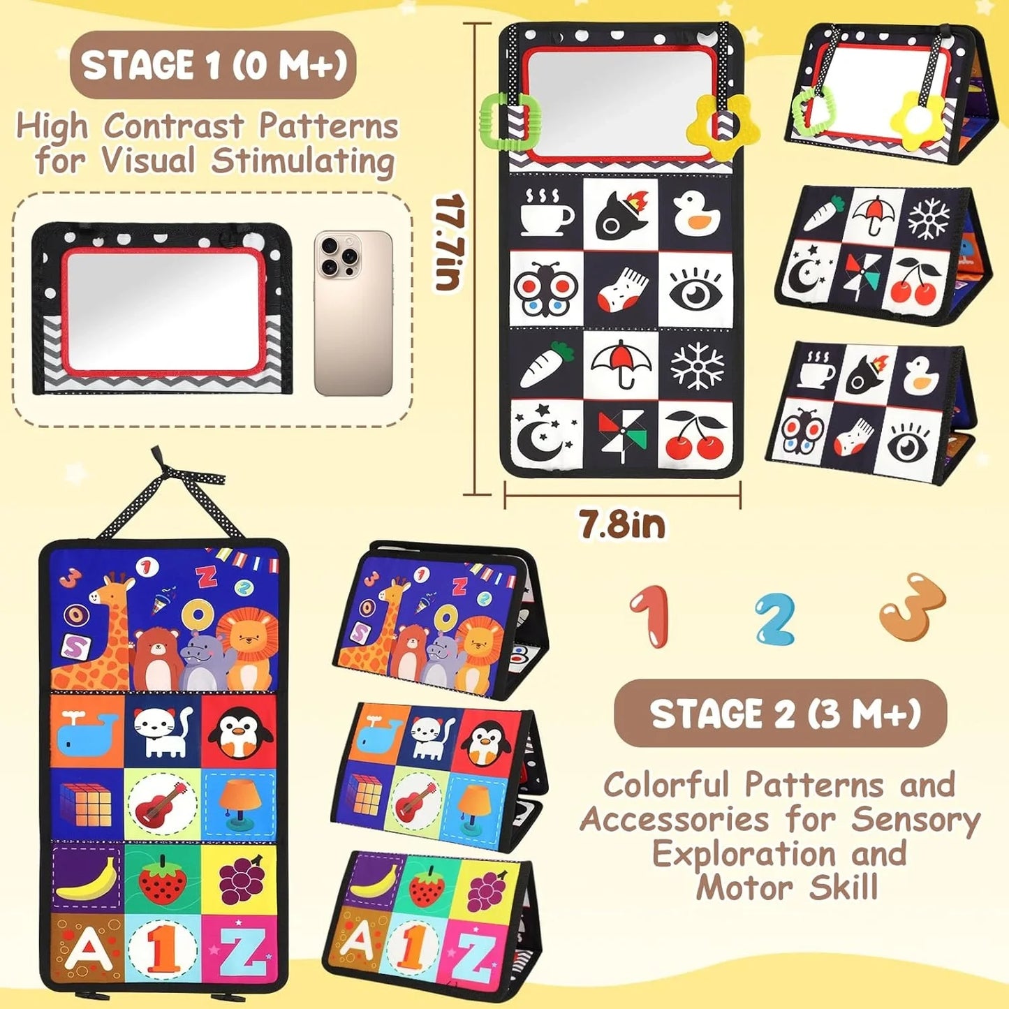 "Tummy time" αναπτυξιακό χαλάκι για παιχνίδι στην κοιλίτσα (0-12 μηνών)