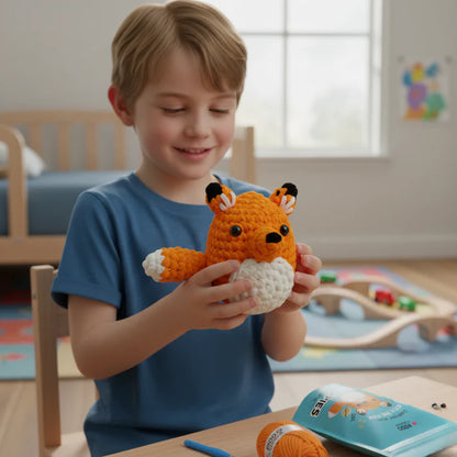 Σετ πλεξίματος για αρχάριους | Αλεπού Σοφία | Κατάλληλο για ηλικίες 10+