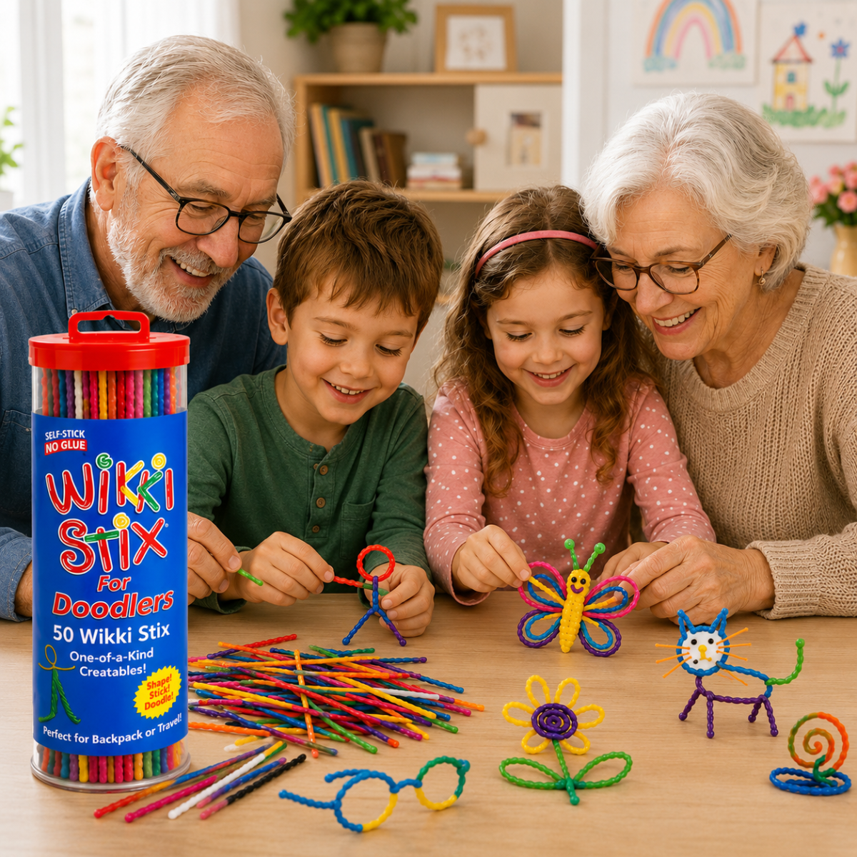 Wikki Stix Μαγικά κηρωμένα κορδόνια (σετ 50 τεμαχίων, 3+ ετών)