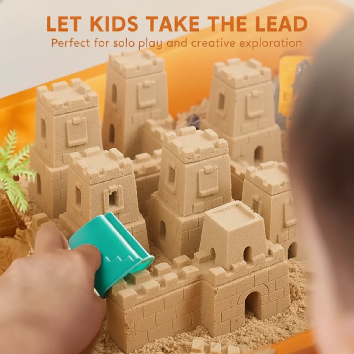 Αισθητηριακό σετ με μαγνητική άμμο & φωσφορίζοντα πετραδάκια | Εργοτάξιο & εκσκαφείς