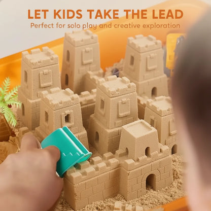 Αισθητηριακό σετ με μαγνητική άμμο & φωσφορίζοντα πετραδάκια | Εργοτάξιο & εκσκαφείς