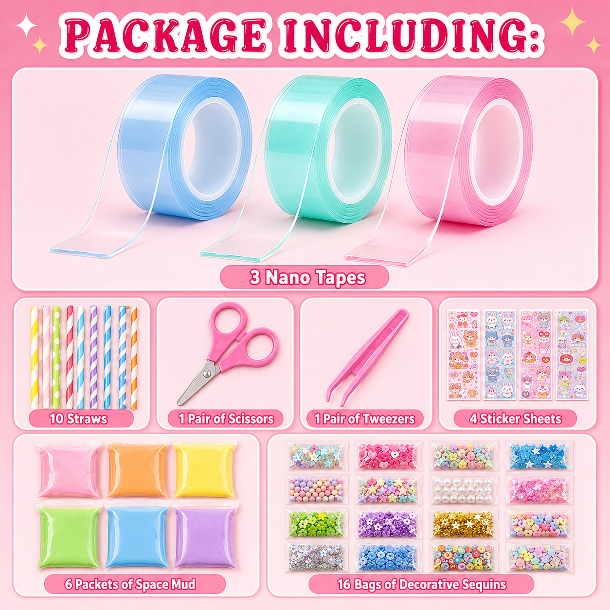 DIY Bubble Squishies Kit 41 τεμαχίων (4+ ετών)