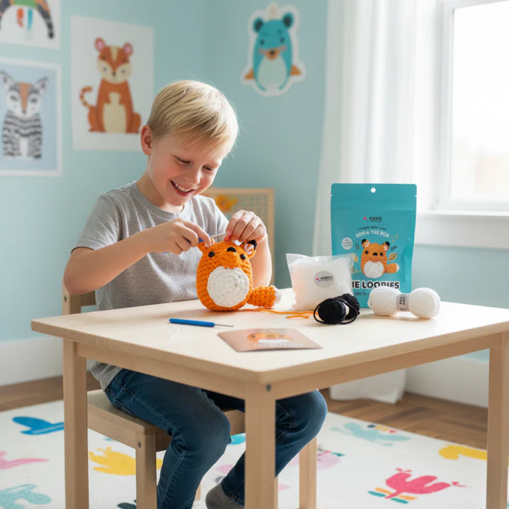 Σετ πλεξίματος για αρχάριους | Αλεπού Σοφία | Κατάλληλο για ηλικίες 10+