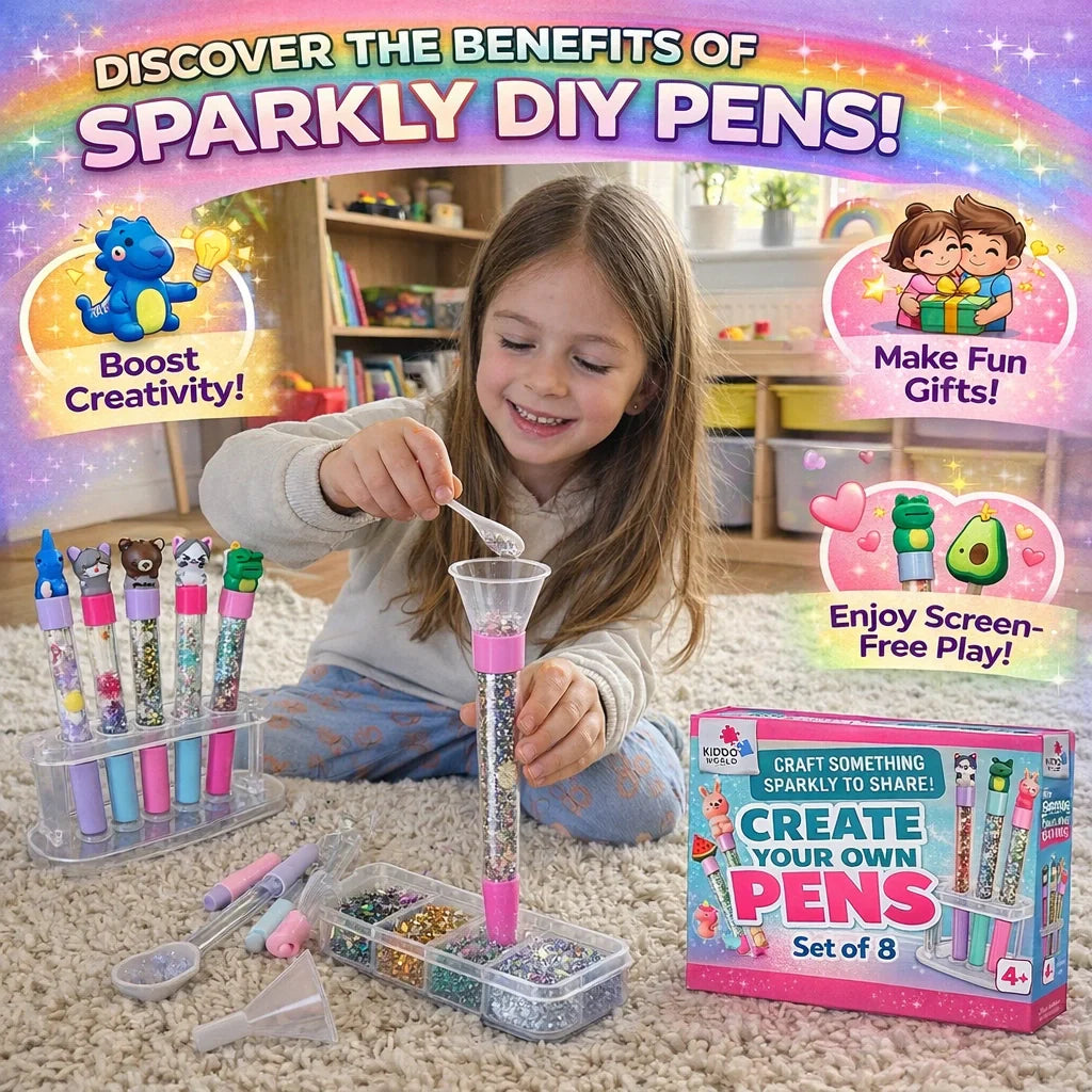 DIY στυλό με γκλίτερ που αιωρείται – δημιουργικό σετ για παιδιά 4+