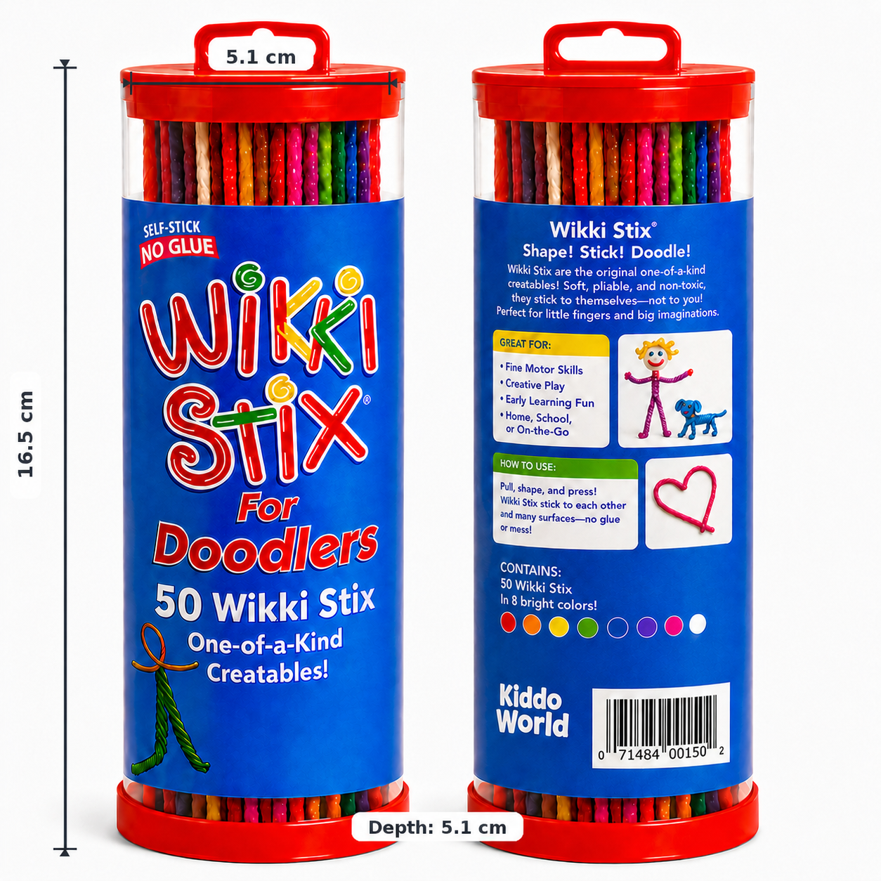 Wikki Stix Μαγικά κηρωμένα κορδόνια (σετ 50 τεμαχίων, 3+ ετών)