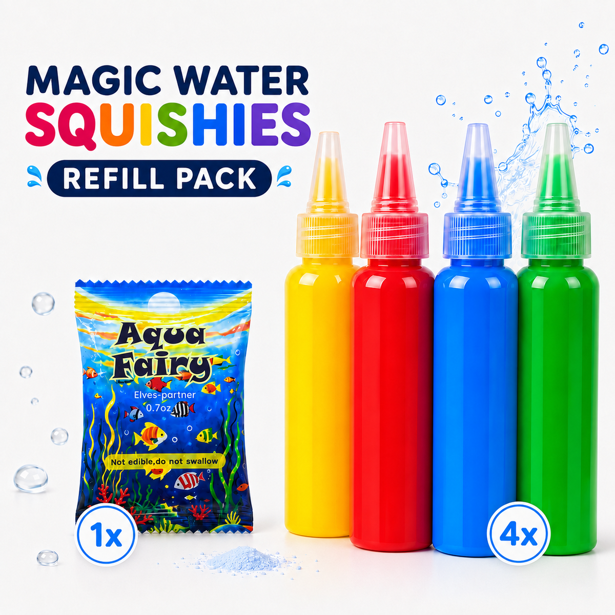 Refill Pack – Ανταλλακτικό 4 χρώματα + 1 μαγική σκόνη (Συμβατό με όλα τα σετ, 3+ ετών)