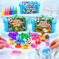 Magic Water Squishies – 3× δημιουργικά σετ για κατασκευή 3D φιγούρων | Θαλάσσιος κόσμος, Φάρμα και Ζούγκλα | 3+ ετών