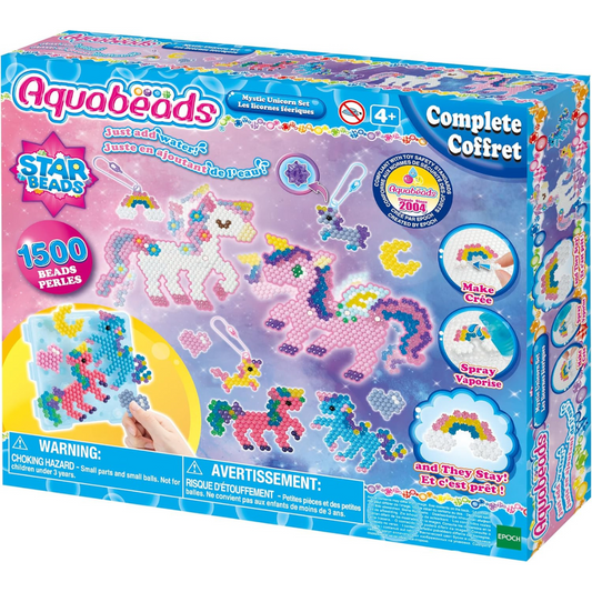 Aquabeads Μαγικό Σετ Μονόκερου – Δημιουργικό Σετ Χαντρών με Νερό (1500+ Χάντρες, 4+ Ετών)