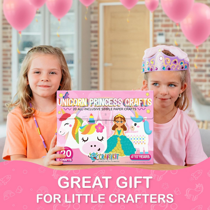 Craftikit Πριγκίπισσες & Μονόκεροι – Σετ 20 Δημιουργικών Κατασκευών (3–10 ετών)