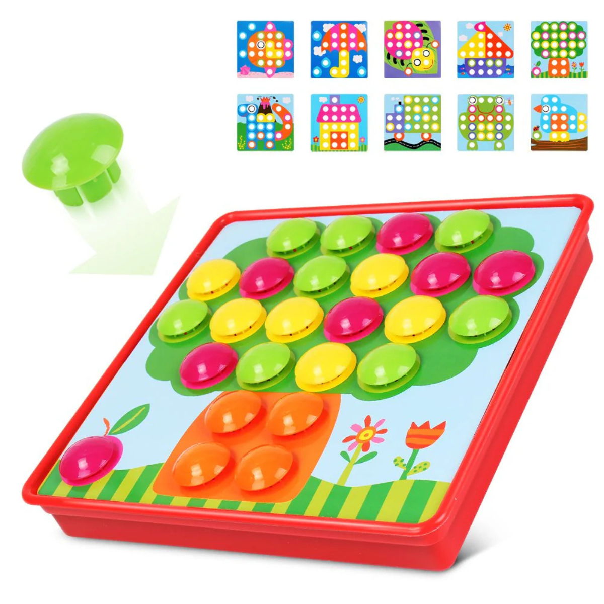 Color Match Genius – Παιχνίδι με Κουμπιά για Εκμάθηση & Λεπτές Κινητικές Δεξιότητες (46 Τεμάχια, 2-5 ετών)