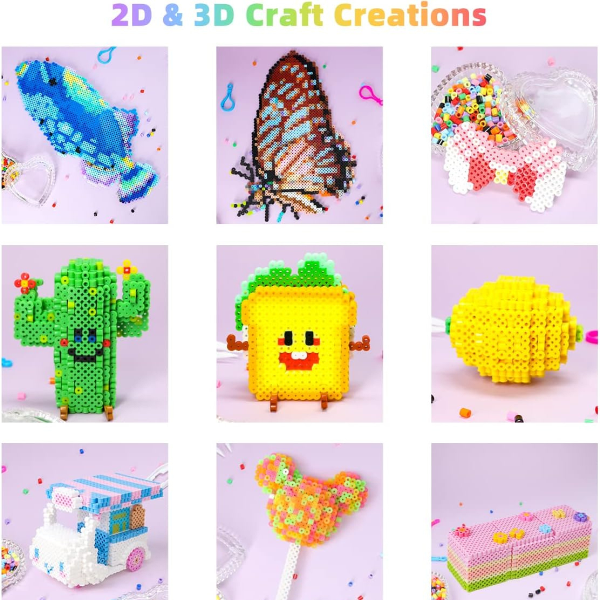 Meland Fuse Beads Kit – 11.000 Χάντρες σε 36 Χρώματα | Περιλαμβάνει Πίνακες, Αξεσουάρ & Οδηγίες (Ηλικίες 5+)