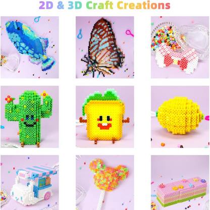 Meland Fuse Beads Kit – 11.000 Χάντρες σε 36 Χρώματα | Περιλαμβάνει Πίνακες, Αξεσουάρ & Οδηγίες (Ηλικίες 5+)
