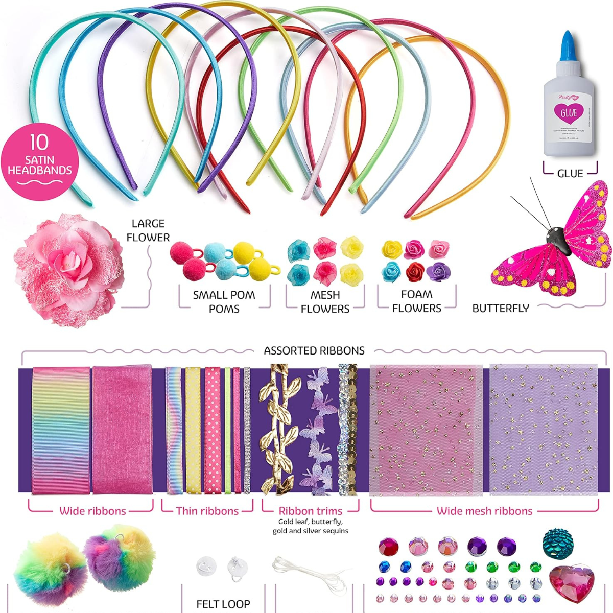 Pretty Me Headband - Σετ κατασκευής για κορίτσια - Δώρο χειροτεχνίας (5-12 ετών)