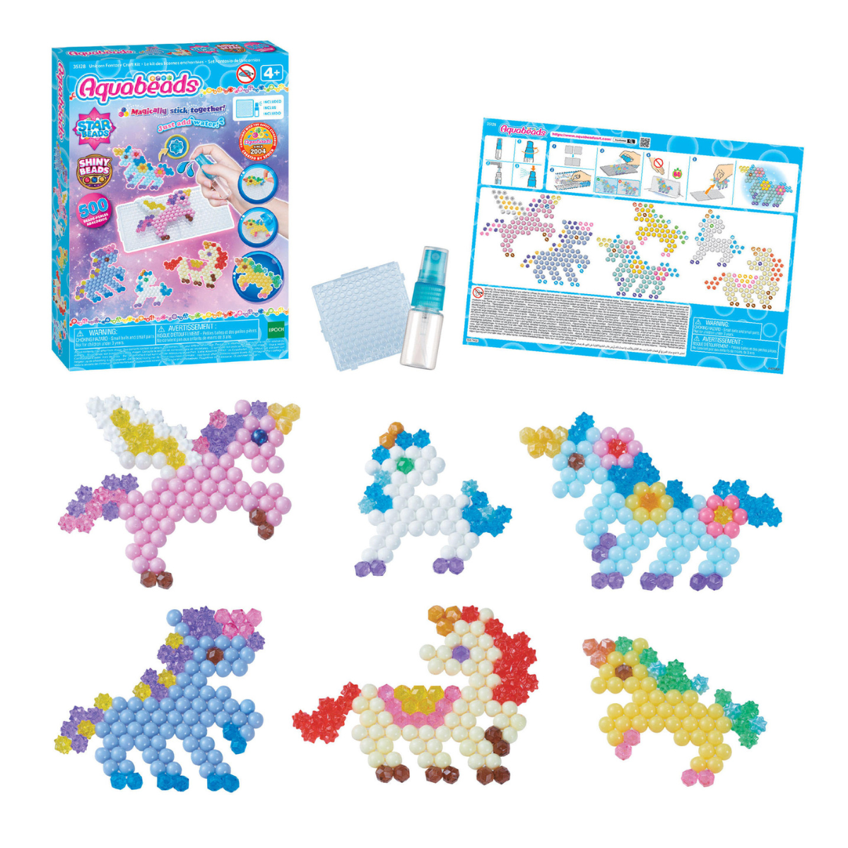 Aquabeads Μαγικό Σετ Μονόκερου – Δημιουργικό Σετ Χαντρών με Νερό (1500+ Χάντρες, 4+ Ετών)
