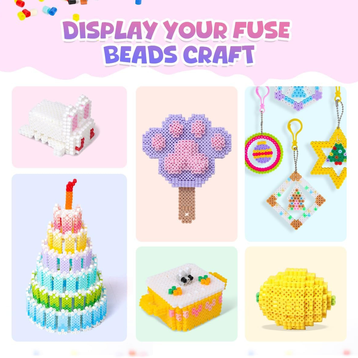 Meland Fuse Beads Kit – 11.000 Χάντρες σε 36 Χρώματα | Περιλαμβάνει Πίνακες, Αξεσουάρ & Οδηγίες (Ηλικίες 5+)