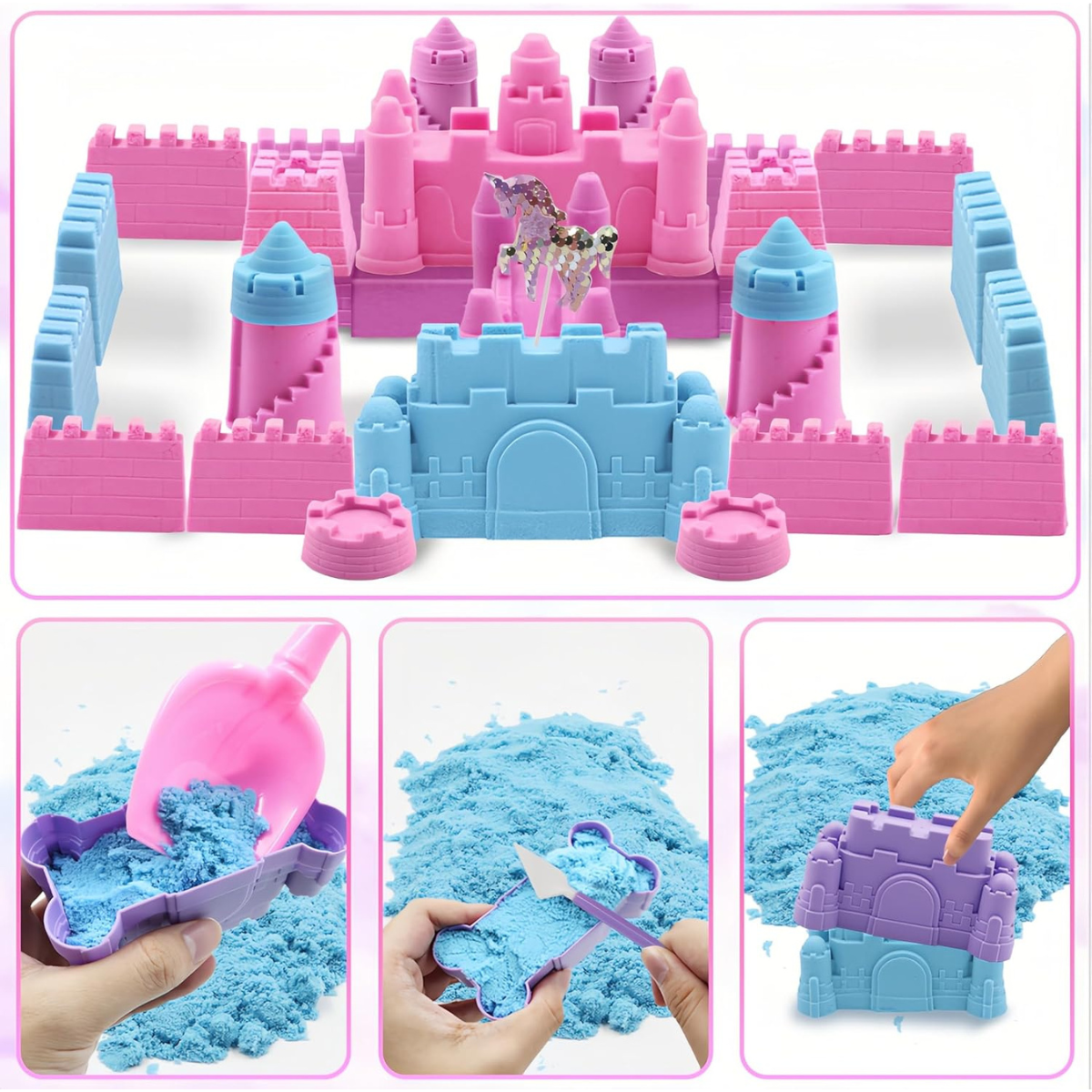 Kinetic Sand Κατασκευαστικό Παιχνίδι με Πτυσσόμενο Κάδο – Σκάψε, Χτίσε & Γκρέμισε (2 κιλά άμμου, για ηλικίες 3+)